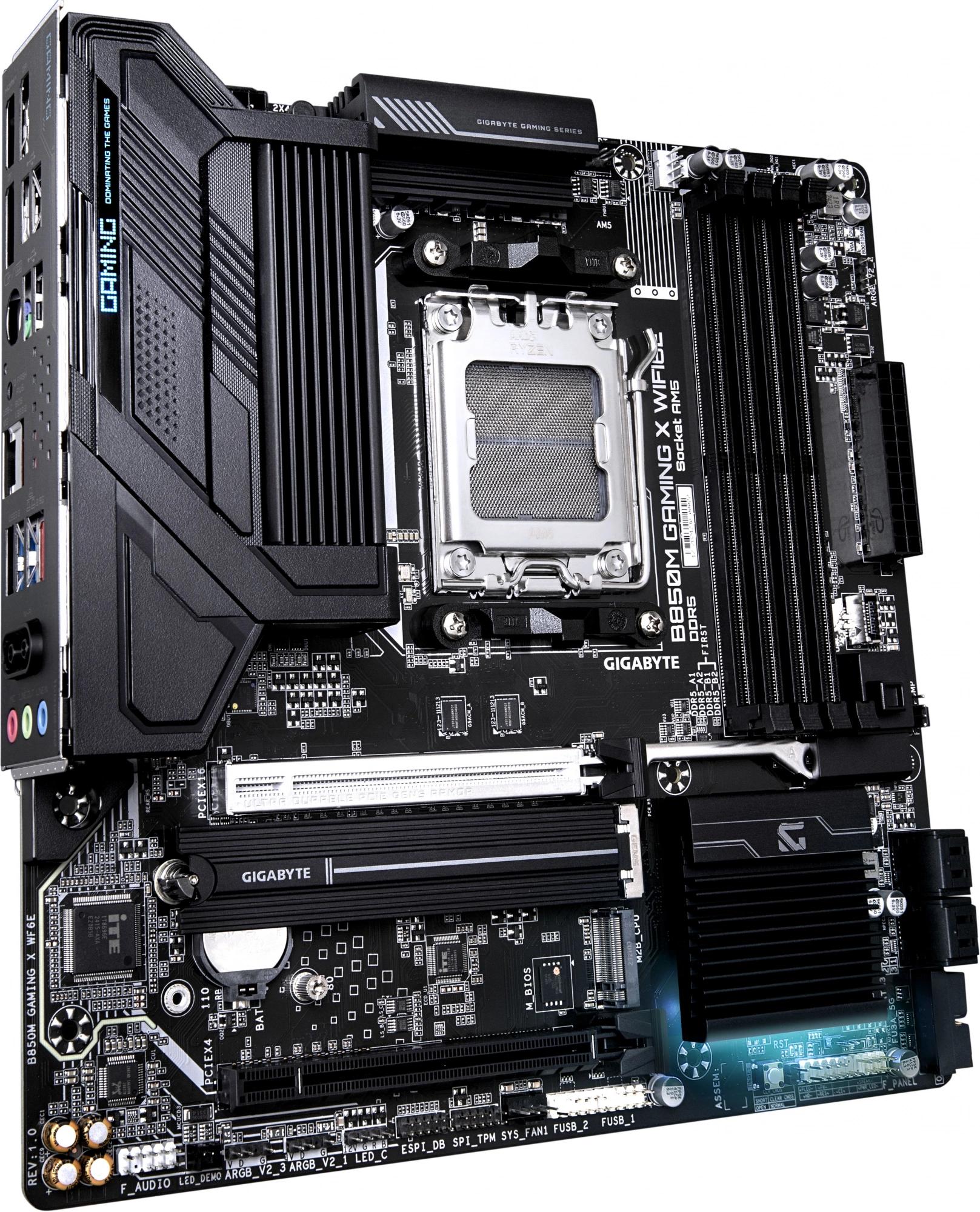 Gigabyte B850M GAMING X WF6E SocketAM5 AMD B850 4xDDR5 mATX AC`97 8ch(7.1) 2.5Gg RAID+HDMI+DP