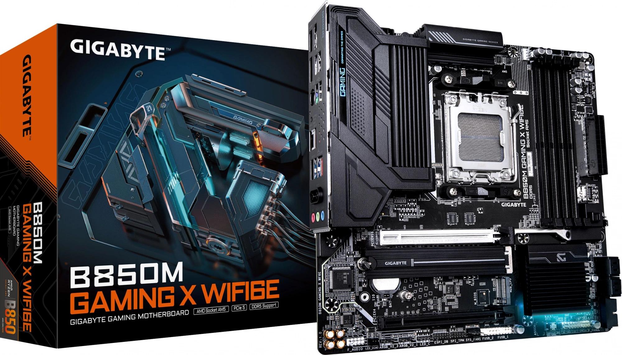 Gigabyte B850M GAMING X WF6E SocketAM5 AMD B850 4xDDR5 mATX AC`97 8ch(7.1) 2.5Gg RAID+HDMI+DP