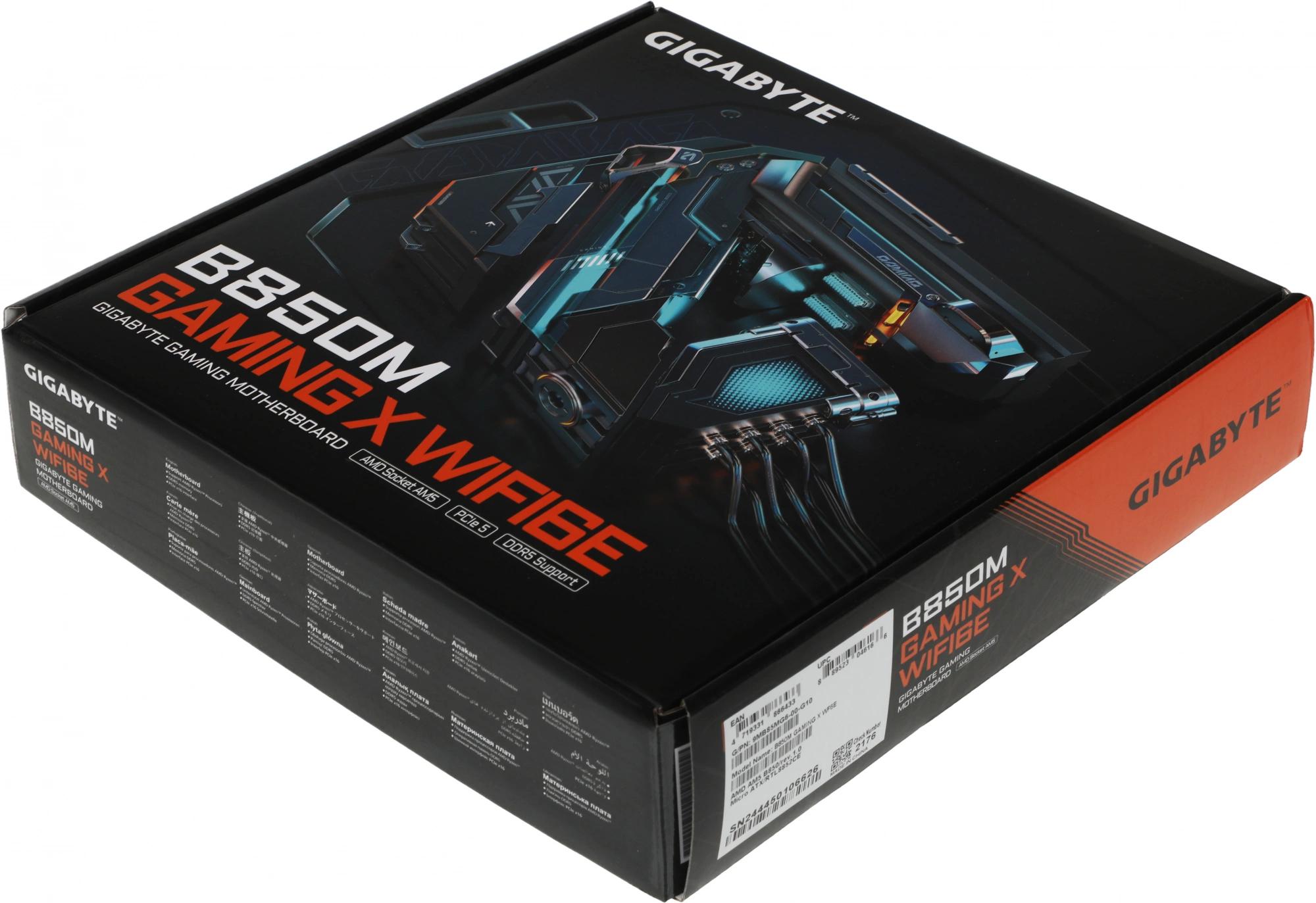Gigabyte B850M GAMING X WF6E SocketAM5 AMD B850 4xDDR5 mATX AC`97 8ch(7.1) 2.5Gg RAID+HDMI+DP