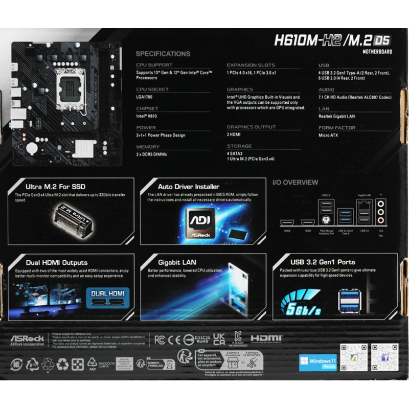 ASRock H610M-H2/M.2 D5