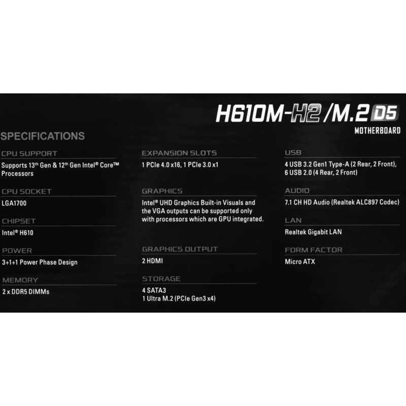 ASRock H610M-H2/M.2 D5