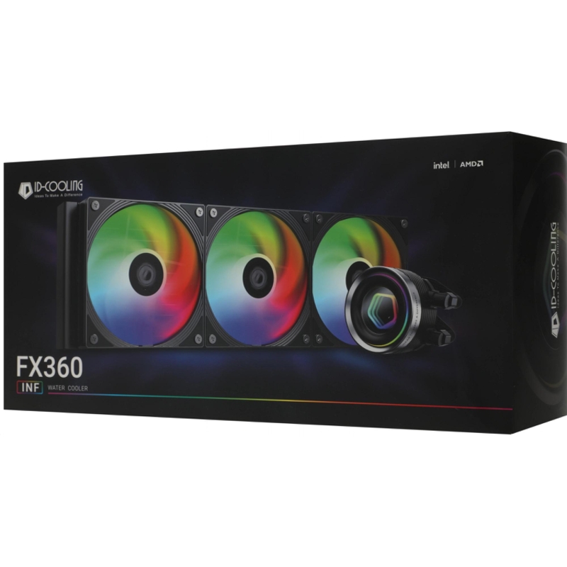 Система водяного охлаждения ID-Cooling FX360 Infinity ARGB Black 1150/1155/S1156/1151/1200/1700, AM4/AM5