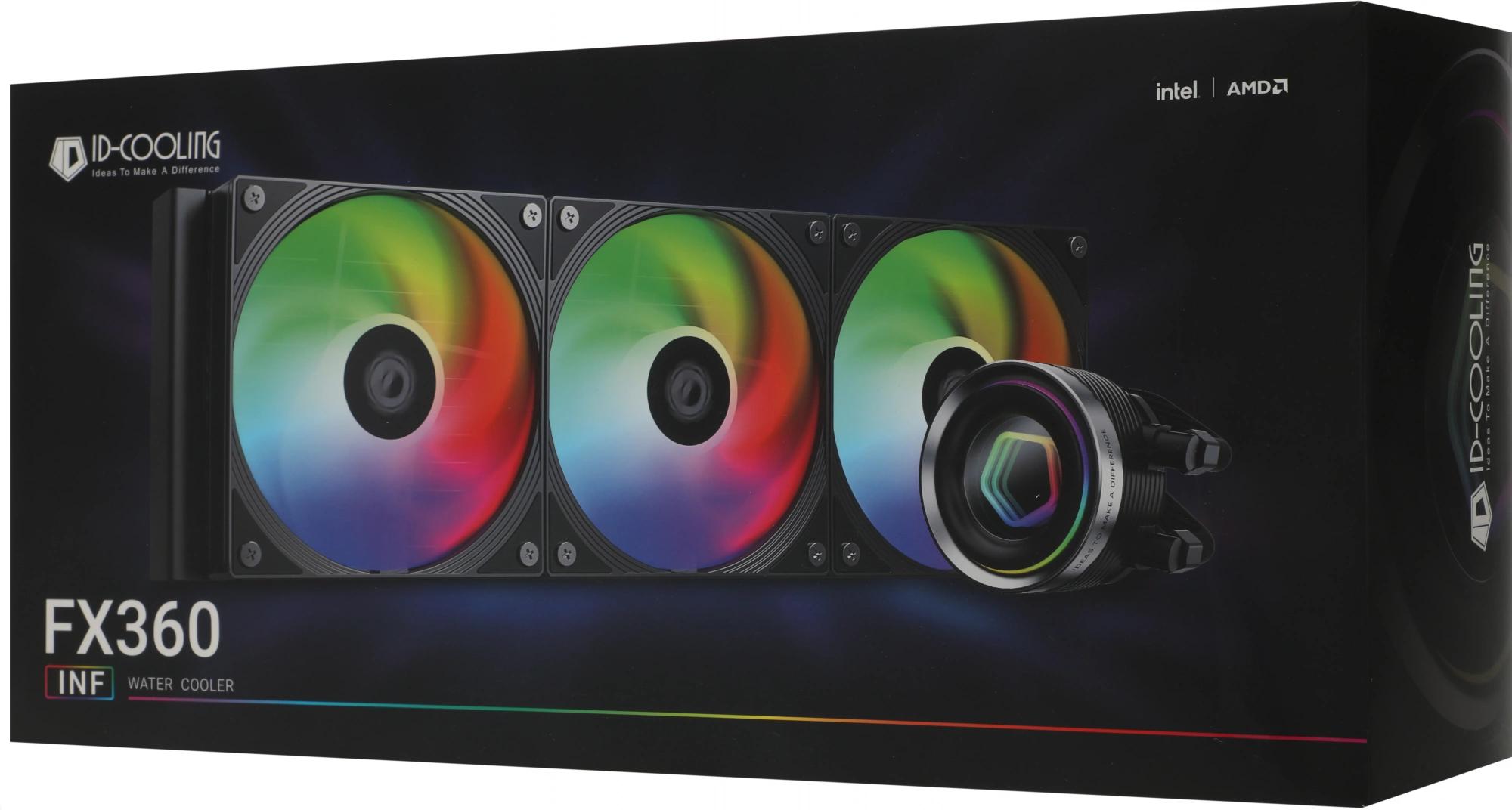 Система водяного охлаждения ID-Cooling FX360 Infinity ARGB Black 1150/1155/S1156/1151/1200/1700, AM4/AM5