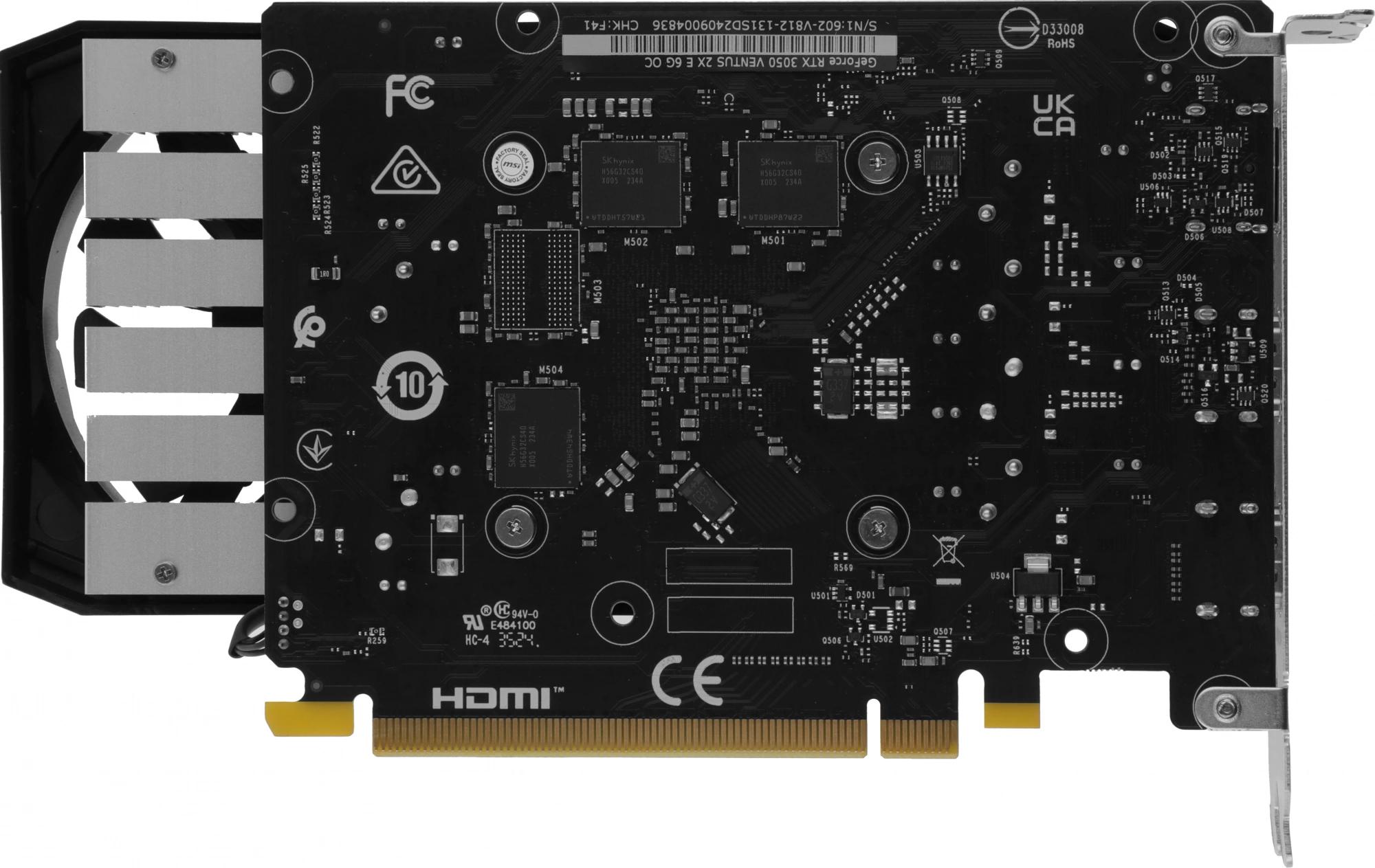 MSI RTX 3050 VENTUS 2X E 6G OC