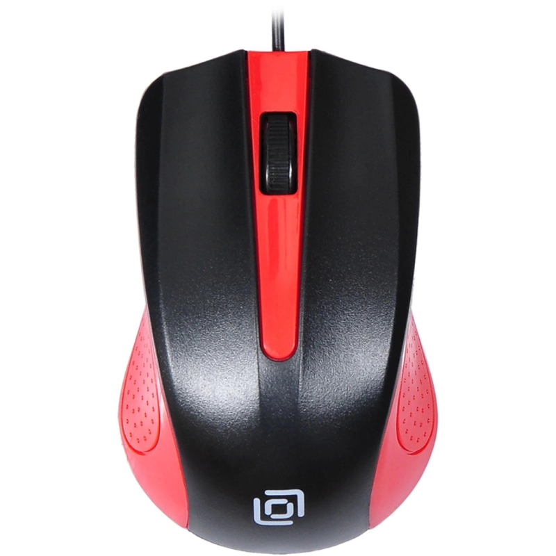 Oklick 225M черный/красный Мышь оптическая (1200dpi) USB (3but) [288237]