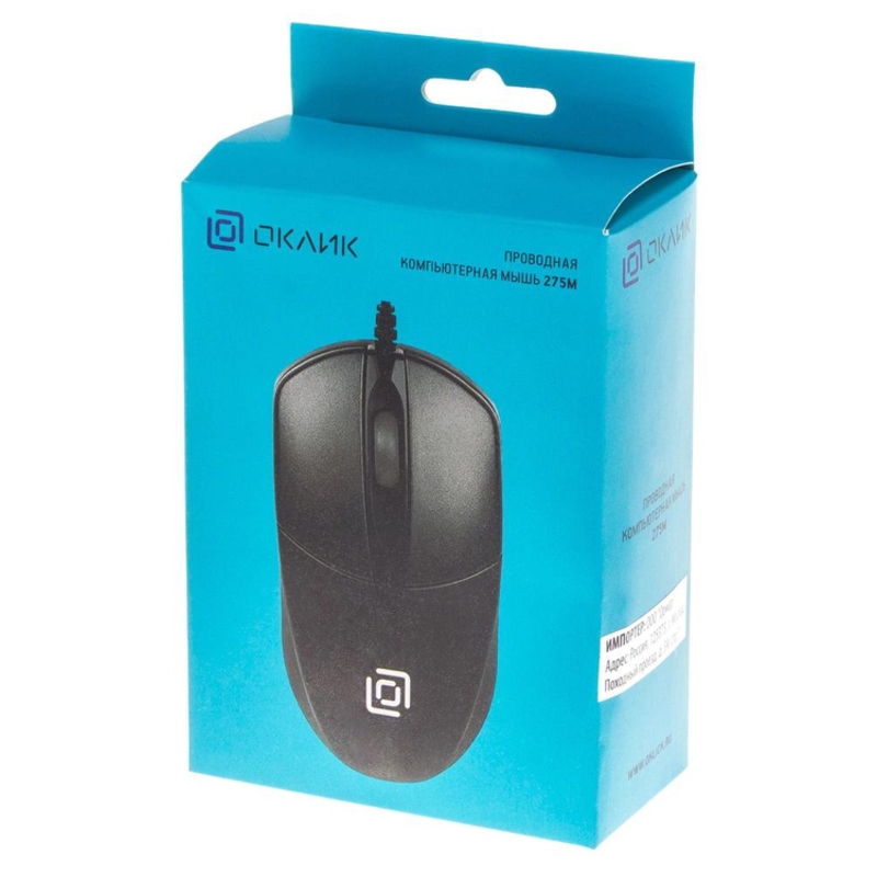 Oklick 275M черный оптическая (1000dpi) USB (2but) [412841]