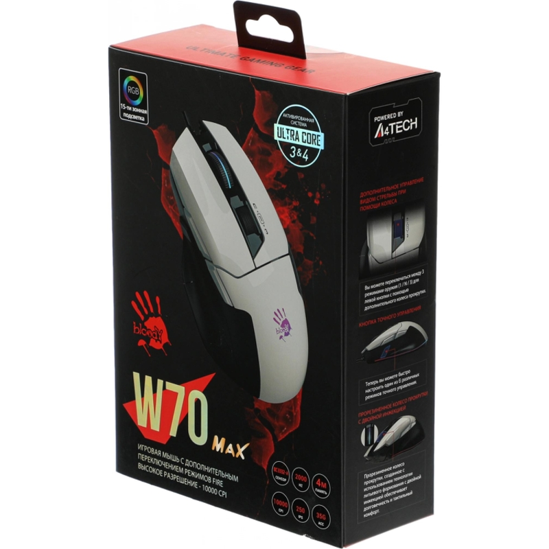 A4Tech W70 MAX (PANDA WHITE)