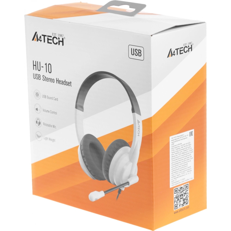 A4Tech HU-10/USB/BLACK+WHITE