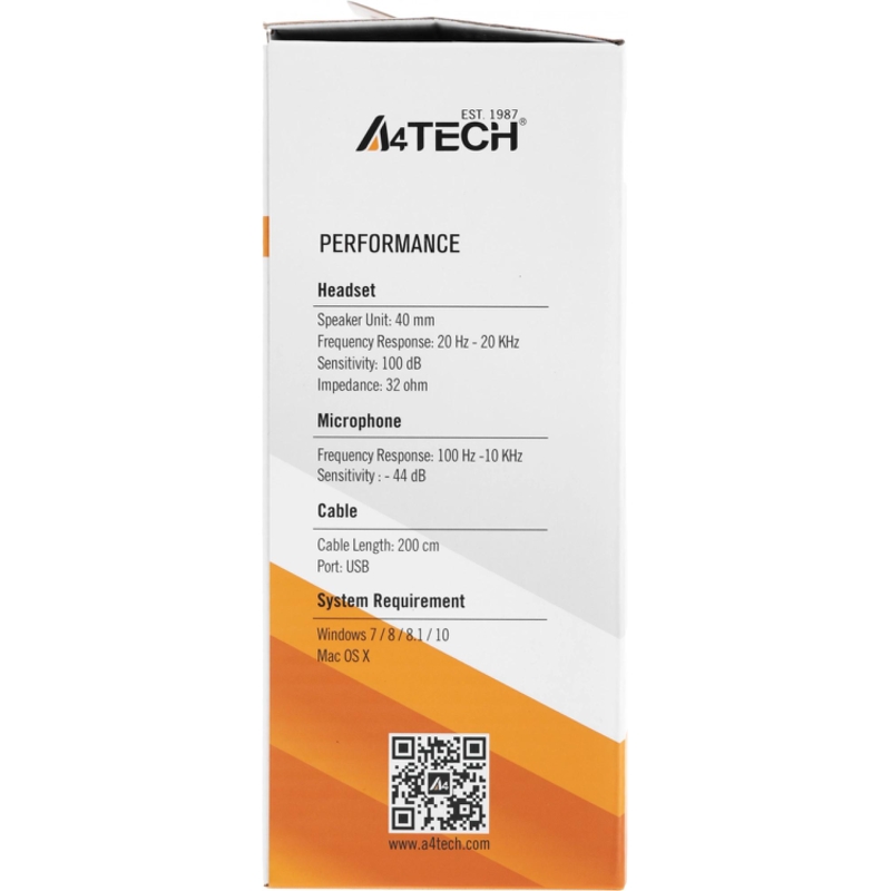 A4Tech HU-10/USB/BLACK+WHITE