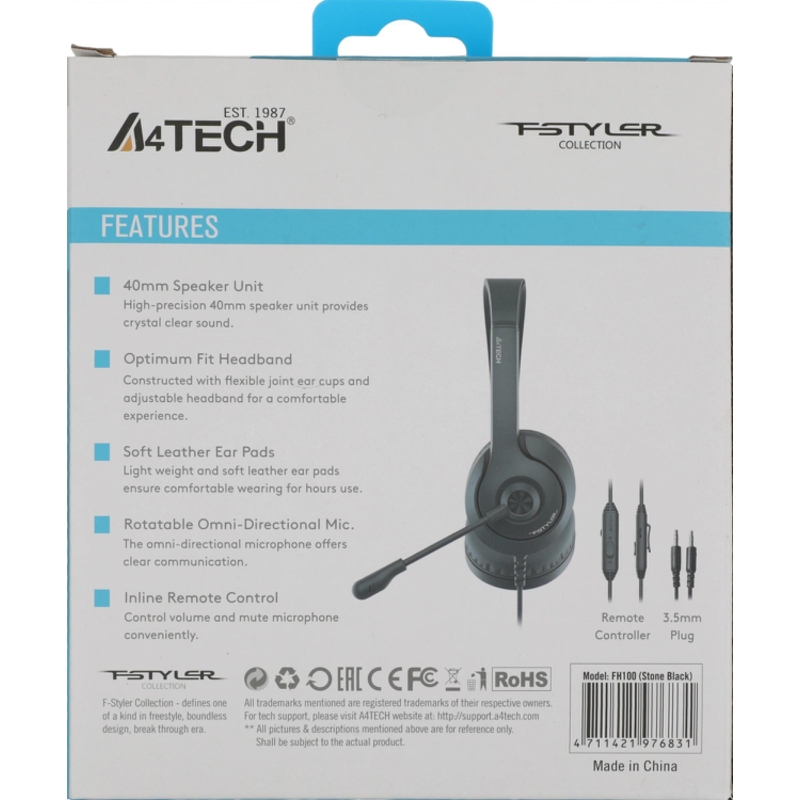 A4Tech FH100 (STONE BLACK)