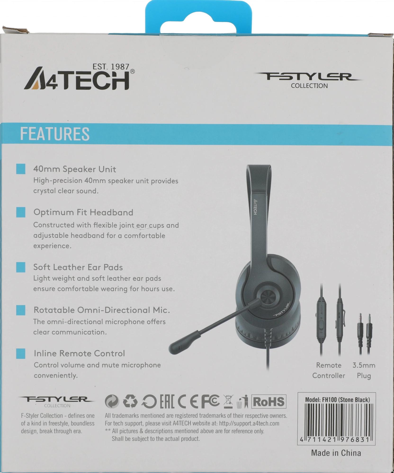 A4Tech FH100 (STONE BLACK)