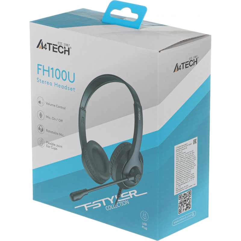 A4Tech FH100U (STONE BLACK)
