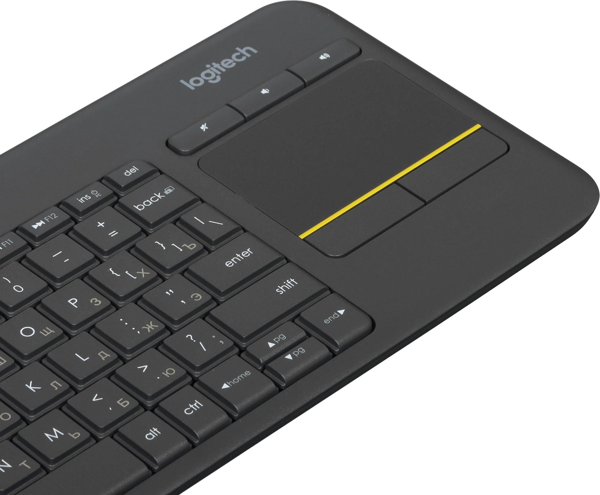 920-007173 Logitech Клавиатура K400 Wireless Touch Plus Keyboard RU/LAT