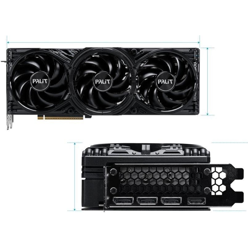 Видеокарта PALIT RTX5080 GAMINGPRO OC 16GB GDDR7 256bit 3-DP HDMI NE75080S19T2-GB2031A/mouse pad/sticker