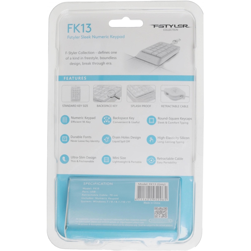 A4Tech FK13 USB ( GREY)
