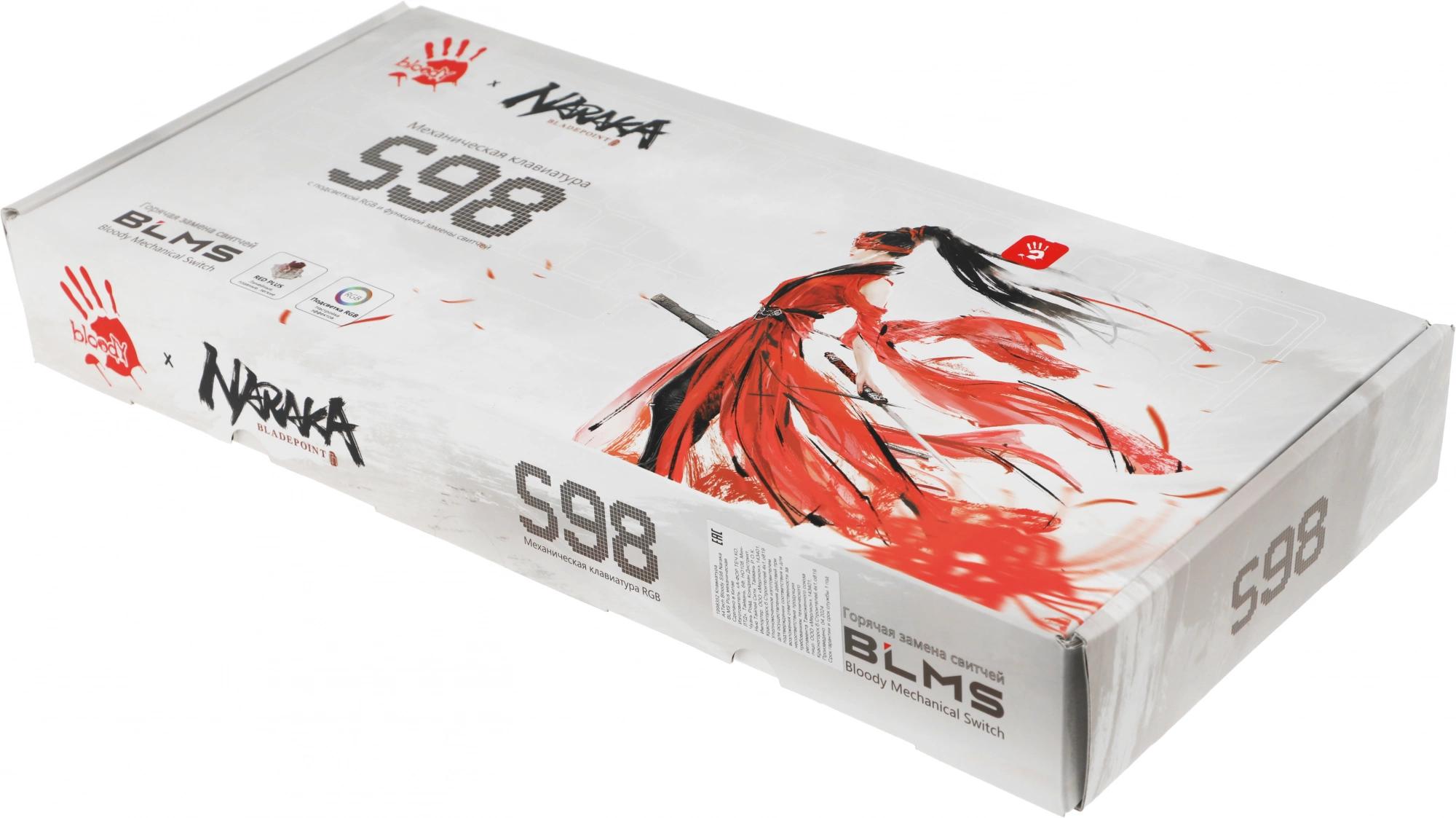 A4Tech S98 NARAKA BLMS RED PLUS