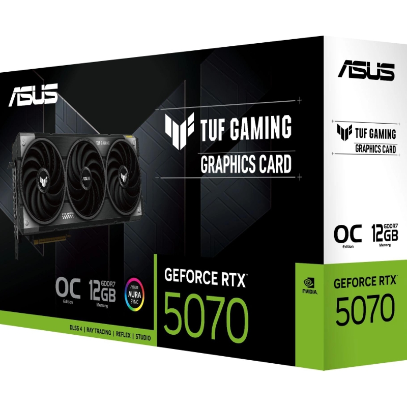 Видеокарта ASUS TUF-RTX5070-O12G-GAMING//RTX5070,HDMI*2,DP*3,12G,D7; 90YV0LZ0-M0NA00