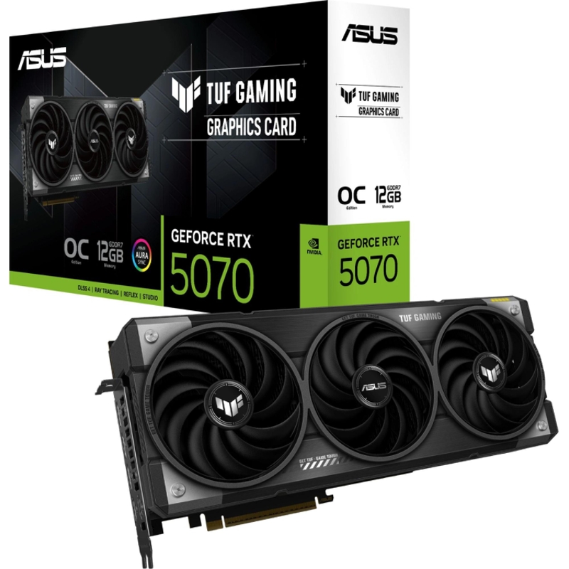 Видеокарта ASUS TUF-RTX5070-O12G-GAMING//RTX5070,HDMI*2,DP*3,12G,D7; 90YV0LZ0-M0NA00