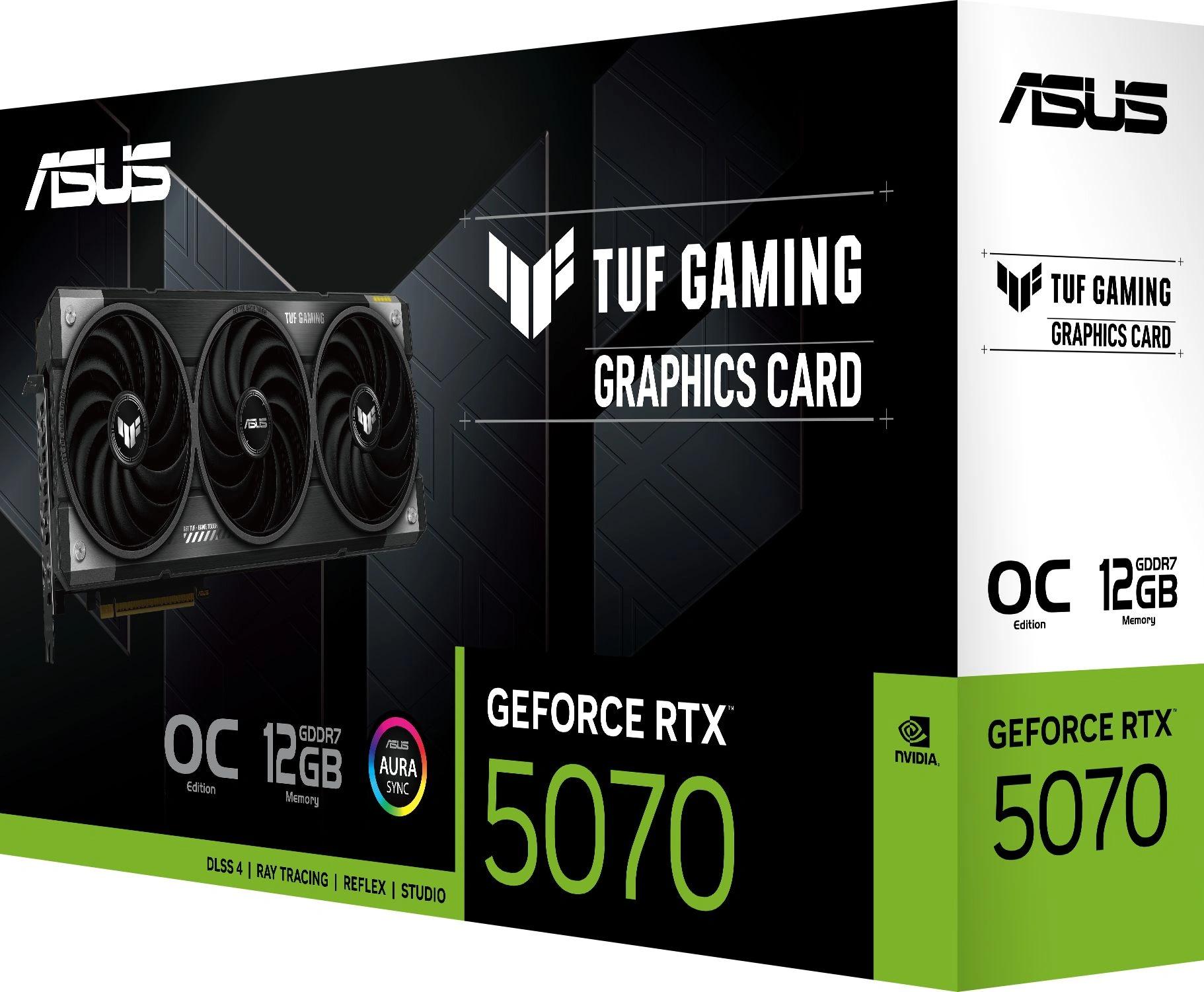 Видеокарта ASUS TUF-RTX5070-O12G-GAMING//RTX5070,HDMI*2,DP*3,12G,D7; 90YV0LZ0-M0NA00