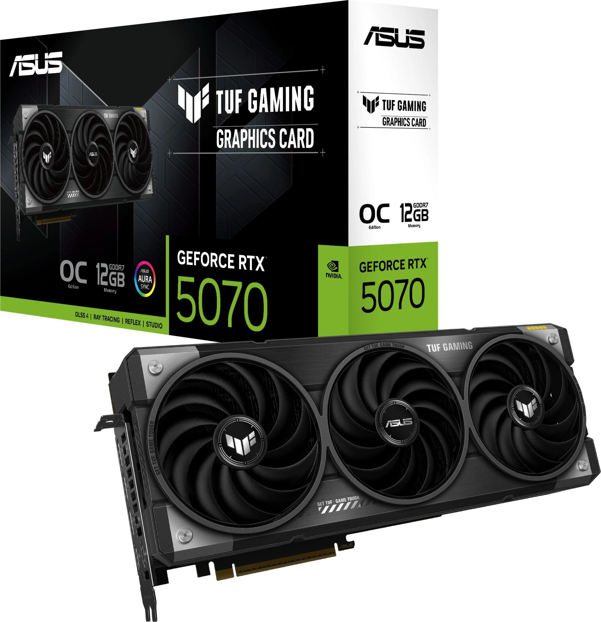 Видеокарта ASUS TUF-RTX5070-O12G-GAMING//RTX5070,HDMI*2,DP*3,12G,D7; 90YV0LZ0-M0NA00