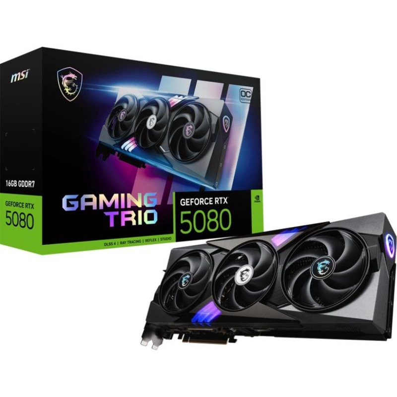 Видеокарта MSI RTX 5080 16G GAMING TRIO OC