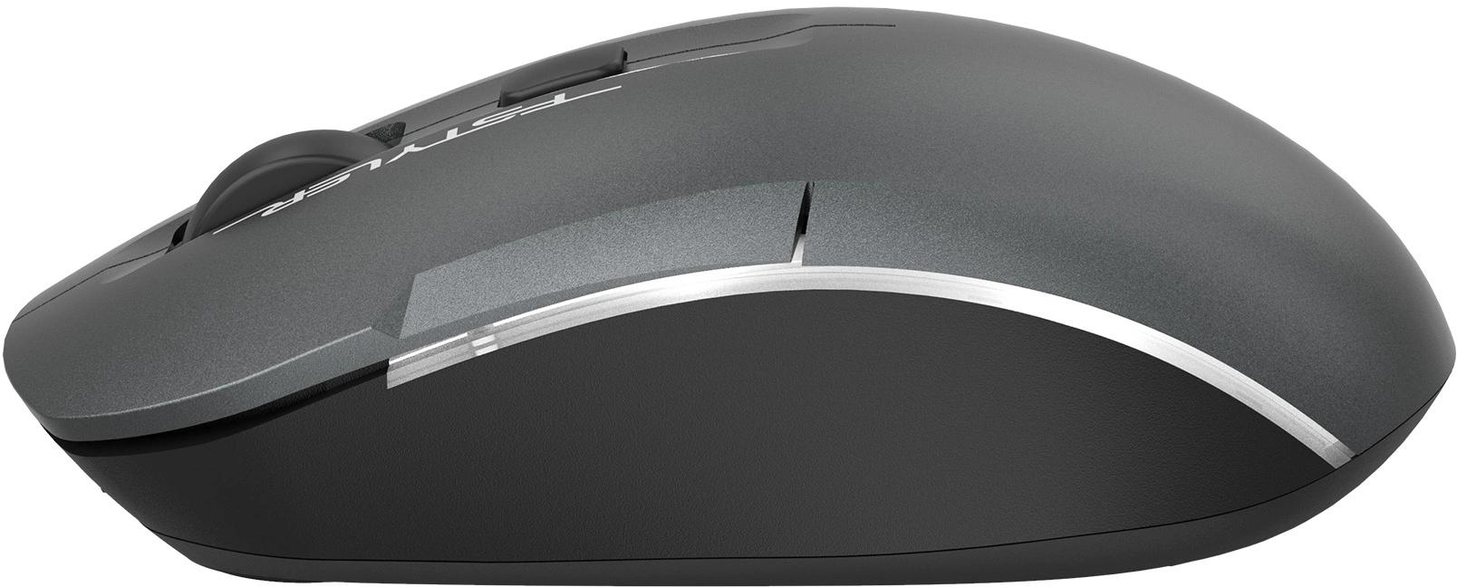 Мышь Wireless A4Tech Fstyler FB26CS Air2 серая/черная, оптическая (2000dpi), BT/Radio, USB, для ноутбука, (4but) (2011600)