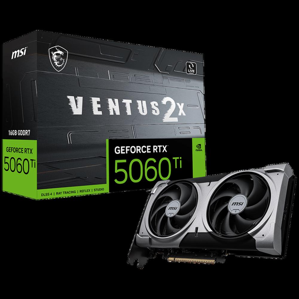 Видеокарта MSI RTX 5060 Ti 16G VENTUS 2X PLUS//RTX 5060Ti, HDMI, DP*3, 16G , D7