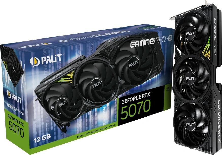 Видеокарта PCIE16 RTX5070 12GB PA-RTX5070 GAMINGPRO-S 12GB PALIT