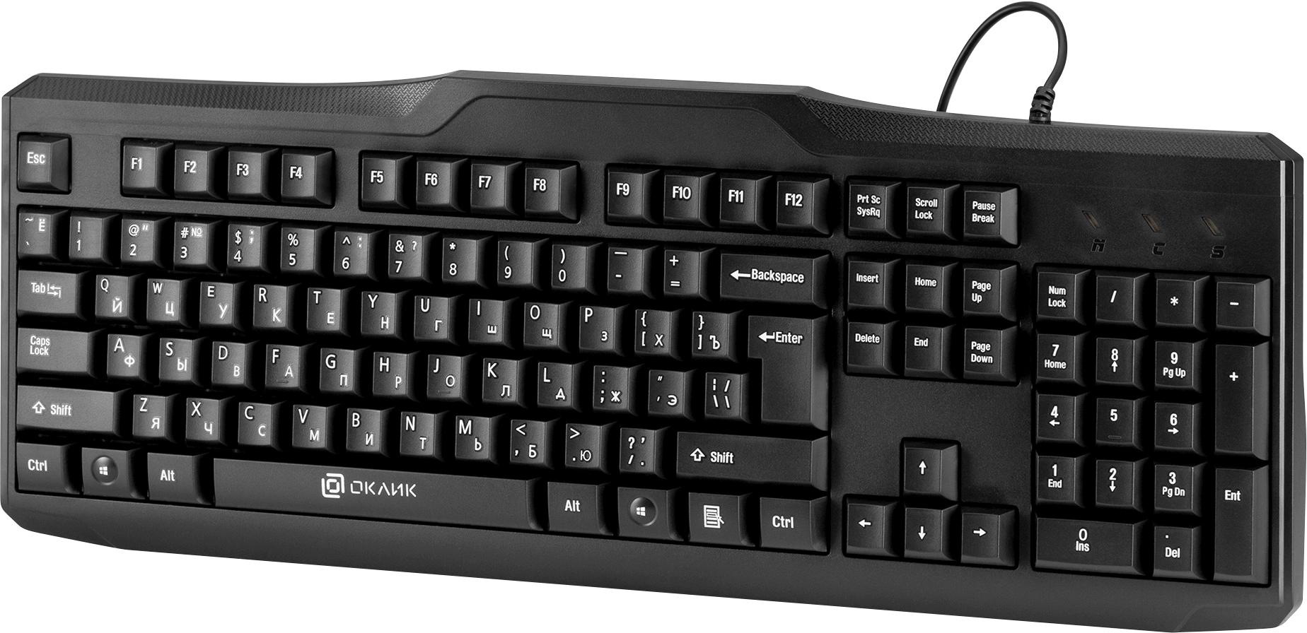 Oklick 170M черный USB проводная, длина кабеля 1.35 м, 104КЛ [855272]