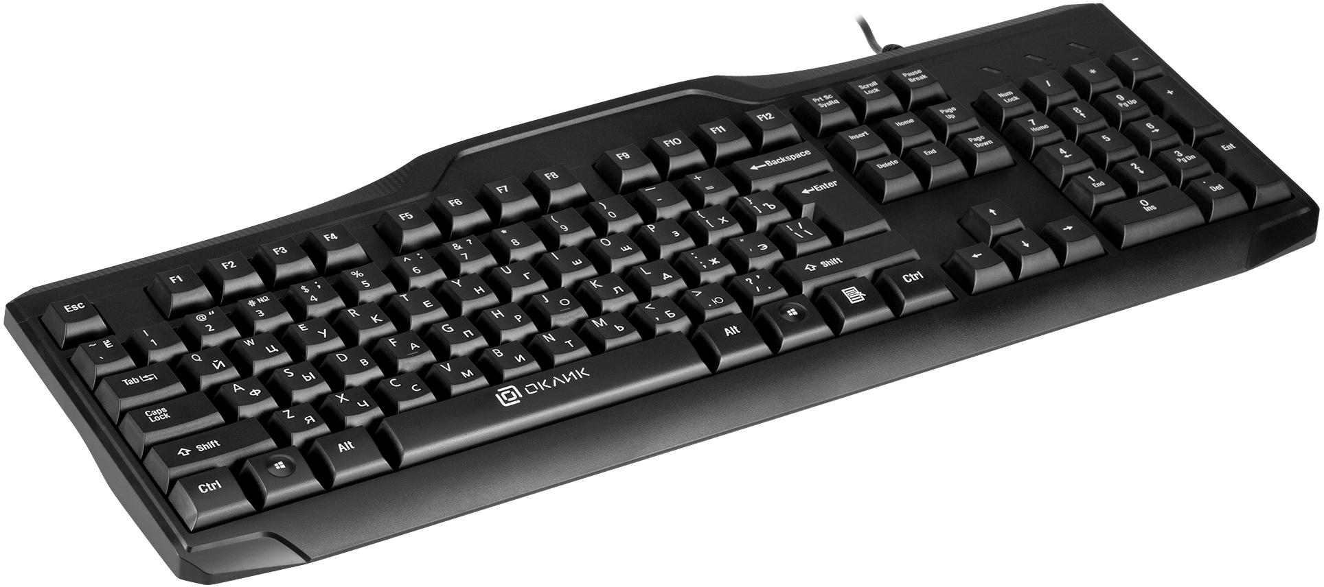 Oklick 170M черный USB проводная, длина кабеля 1.35 м, 104КЛ [855272]