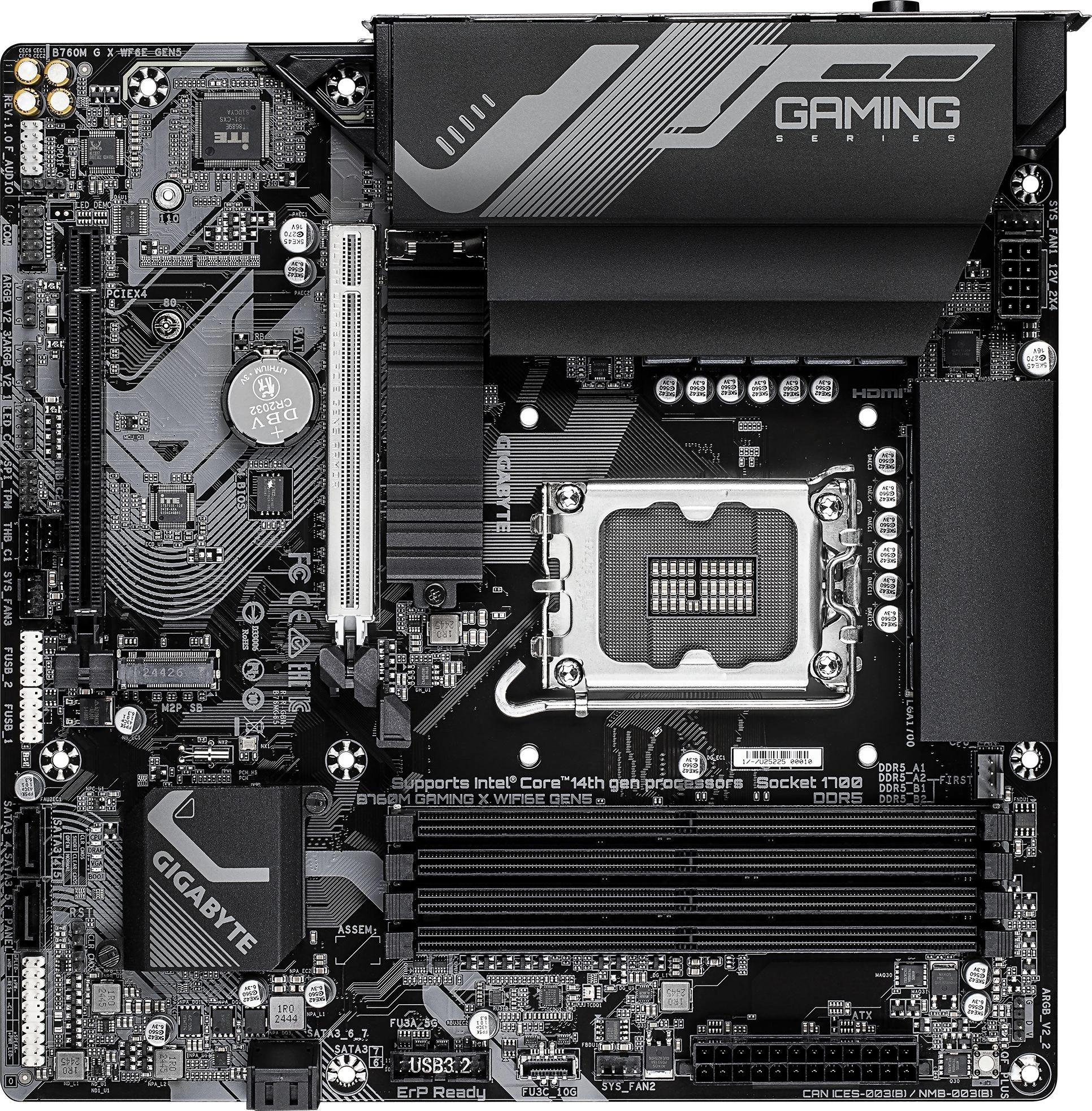 Материнская плата Gigabyte B760M GAMING X WIFI6E GEN5 арт. B760M G X WF6E GEN5