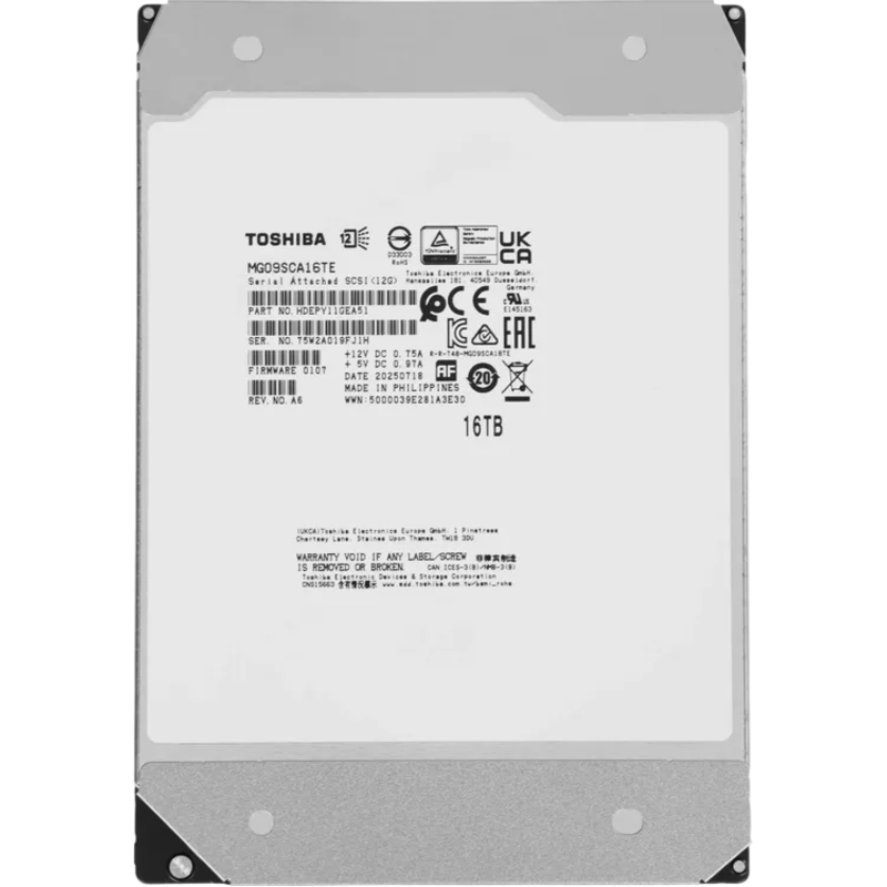 Toshiba Enterprise Capacity MG09SCA16TE