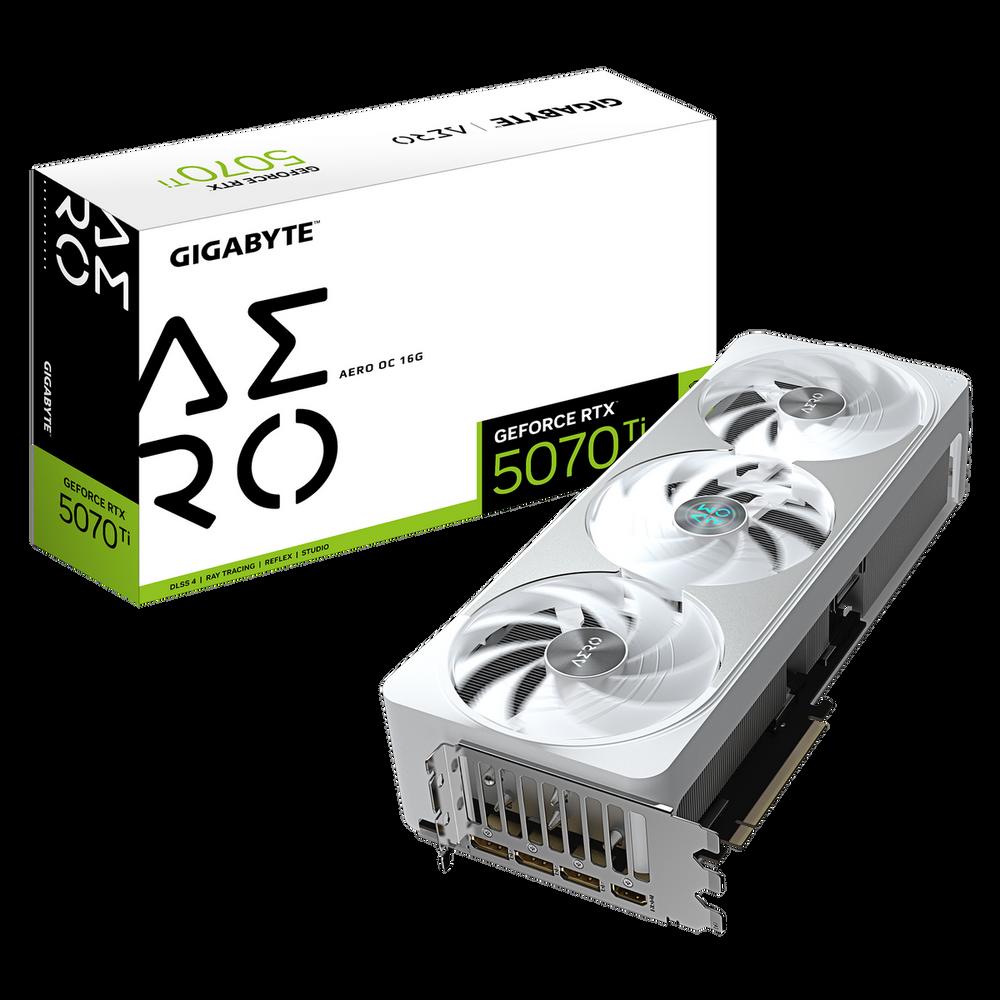 Gigabyte GV-N507TAERO OC-16GD {RTX5070Ti AERO OC 16GB GDDR7 256bit 3xDP HDMI 3FAN} RTL