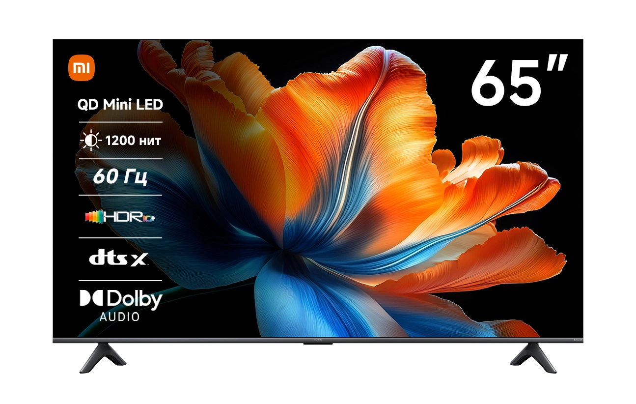 Телевизор QLED Xiaomi 65" TV X Mini LED 65 2026 темно-серый 4K Ultra HD 60Hz DVB-T2 DVB-C DVB-S2 USB WiFi Smart TV арт. L65MC-SMRU