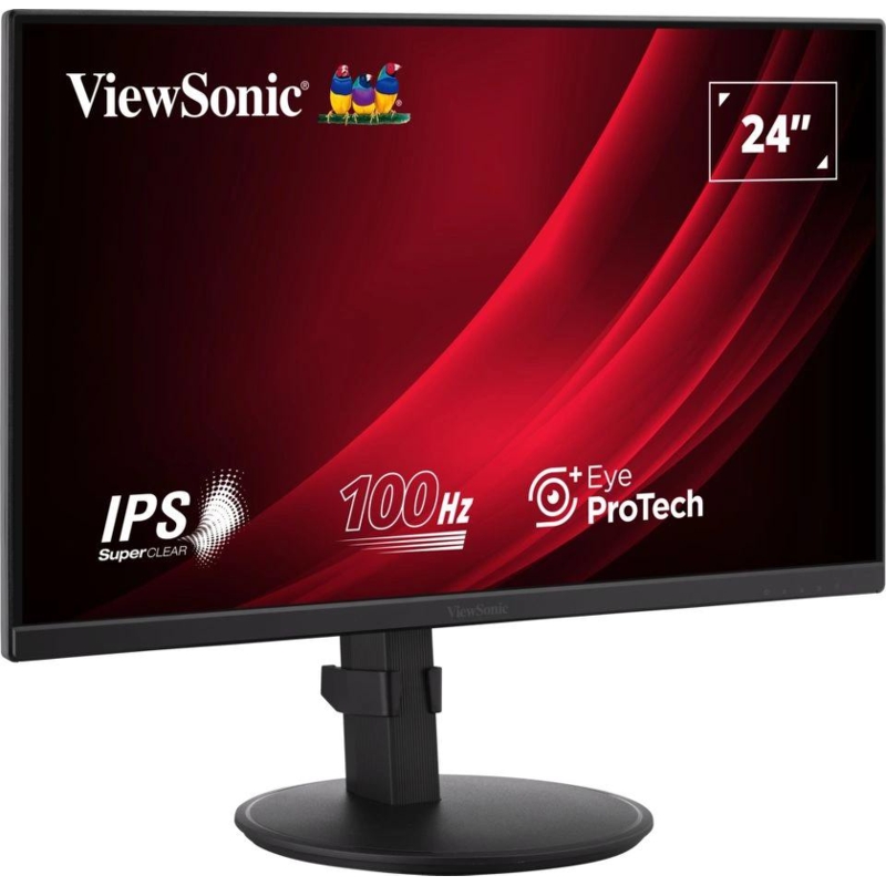 Монитор ViewSonic 23.8" VA2408-HDJ черный IPS LED 16:9 HDMI матовая HAS Piv 250cd 178гр/178гр 1920x1080 100Hz VGA DP FHD 5.2кг