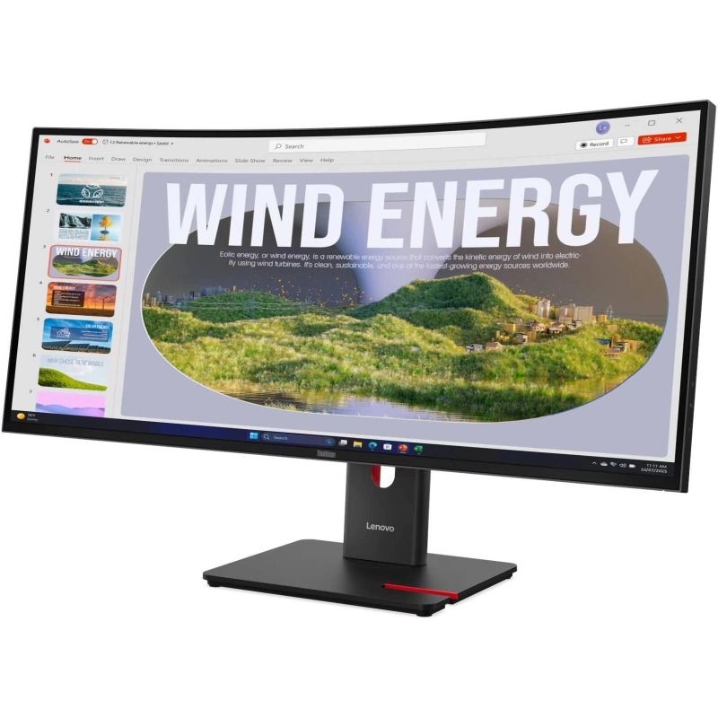 Монитор Lenovo 34" ThinkVision T34wd-40 черный VA LED 4ms 21:9 HDMI матовая HAS Piv 3000:1 300cd 178гр/178гр 3440x1440 120Hz DP WQ USB 9.2кг арт. 64AEGAT1UK
