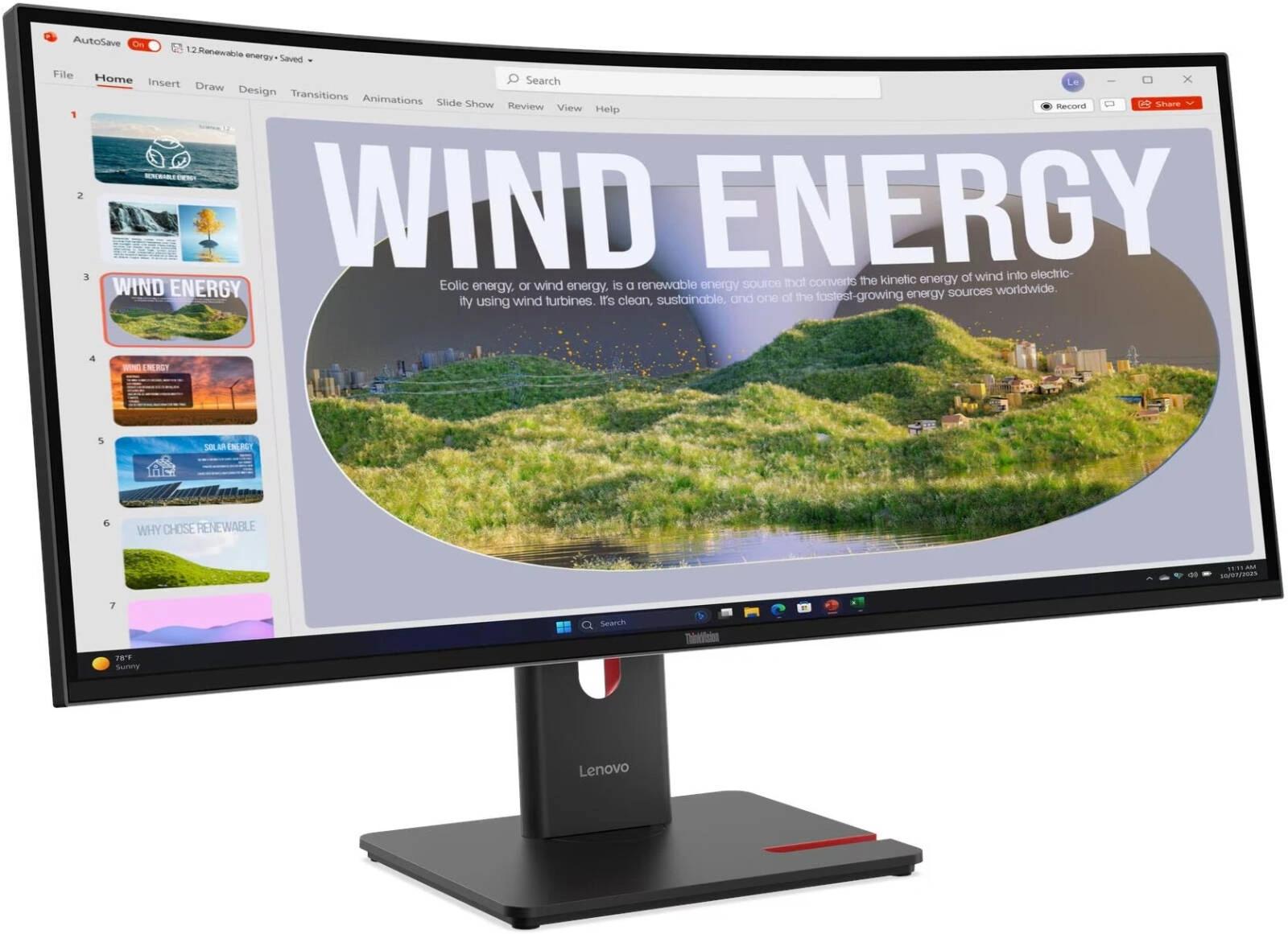 Монитор Lenovo 34" ThinkVision T34wd-40 черный VA LED 4ms 21:9 HDMI матовая HAS Piv 3000:1 300cd 178гр/178гр 3440x1440 120Hz DP WQ USB 9.2кг арт. 64AEGAT1UK