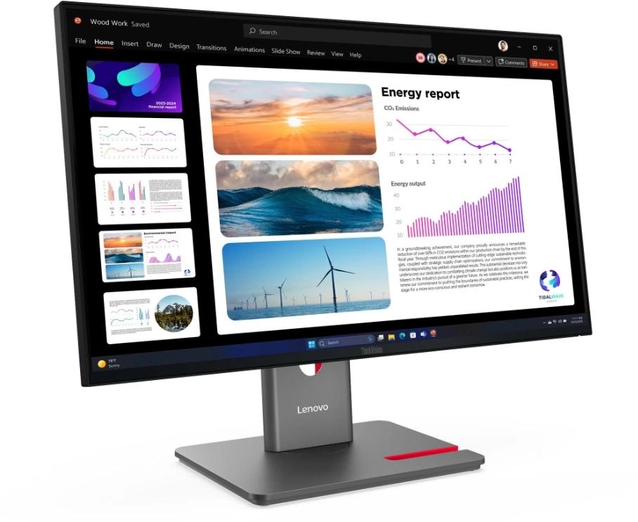 Монитор Lenovo ThinkVision P24Q-40 23.8“ 16:9 QHD (2560x1440) IPS, 120Hz, 300N, 1xHDMI 2.1 TMDS, 1xDP 1.4 (HBR2), 1xDP 1.4 Out, 1xUSB-B (USB 5Gbps), 3xUSB-A (USB 5Gbps), 1xUSB-C (USB 5Gbps, 15W PD), LTPS, 1Y арт. 64B2GAT1UK