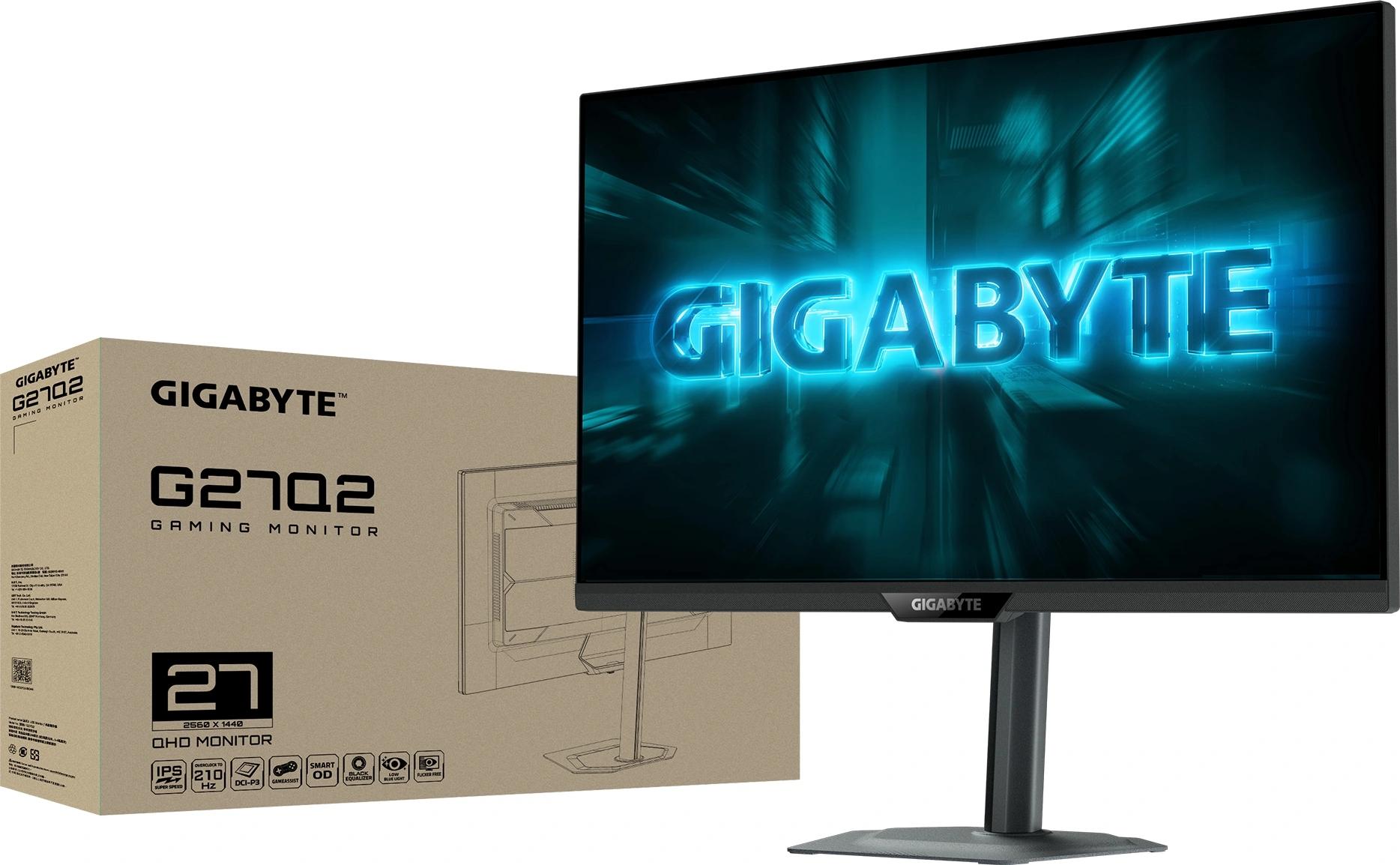 Монитор Gigabyte 27" G27Q2 черный IPS LED 16:9 HDMI полуматовая HAS Piv 1000:1 350cd 178гр/178гр 2560x1440 200Hz DP 2K USB 6.32кг арт. 20VM0-G27Q2BK-1EKR