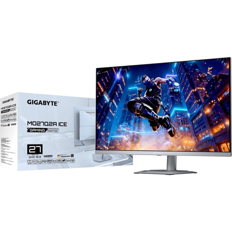 Монитор Gigabyte 26.5" MO27Q2A ICE черный QD OLED LED 16:9 HDMI M/M матовая HAS Piv 1500000:1 1000cd 178гр/178гр 2560x1440 280Hz G-Sync FreeSync Premium Pro DP QHD USB 6.59кг арт. 20VM0-MO27Q2IWT-2EKR
