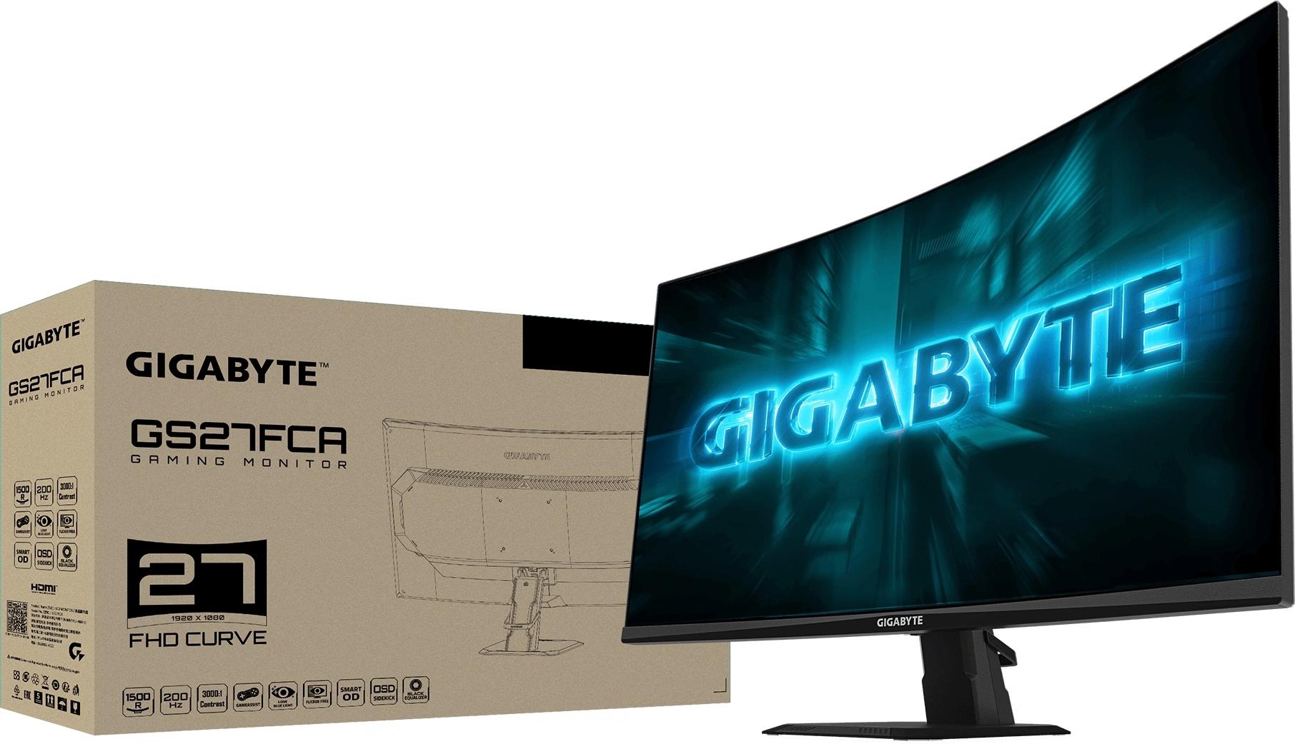 Монитор Gigabyte 27" GS27FCA черный VA LED 16:9 HDMI полуматовая 3000:1 250cd 178гр/178гр 1920x1080 200Hz DP FHD 4.59кг арт. 20VM0-GS27FCABM-1EKS