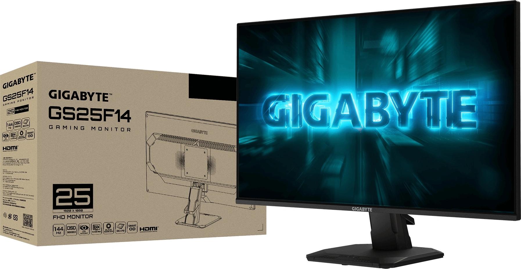Монитор Gigabyte 24.5" GS25F14 черный IPS LED 16:9 HDMI матовая 1500:1 300cd 178гр/178гр 1920x1080 144Hz DP FHD 3.14кг арт. 20VM0-GS25F14BM-1EUS