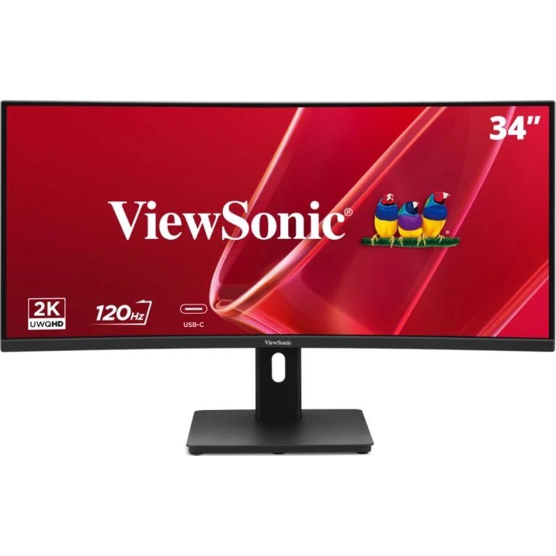 Монитор ViewSonic 34" VA3420C-2 черный VA LED 21:9 HDMI M/M матовая HAS Piv 3000:1 300cd 178гр/178гр 3440x1440 120Hz DP 2K USB 8.4кг