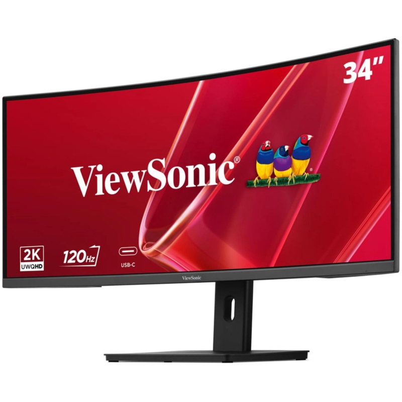 Монитор ViewSonic 34" VA3420C-2 черный VA LED 21:9 HDMI M/M матовая HAS Piv 3000:1 300cd 178гр/178гр 3440x1440 120Hz DP 2K USB 8.4кг
