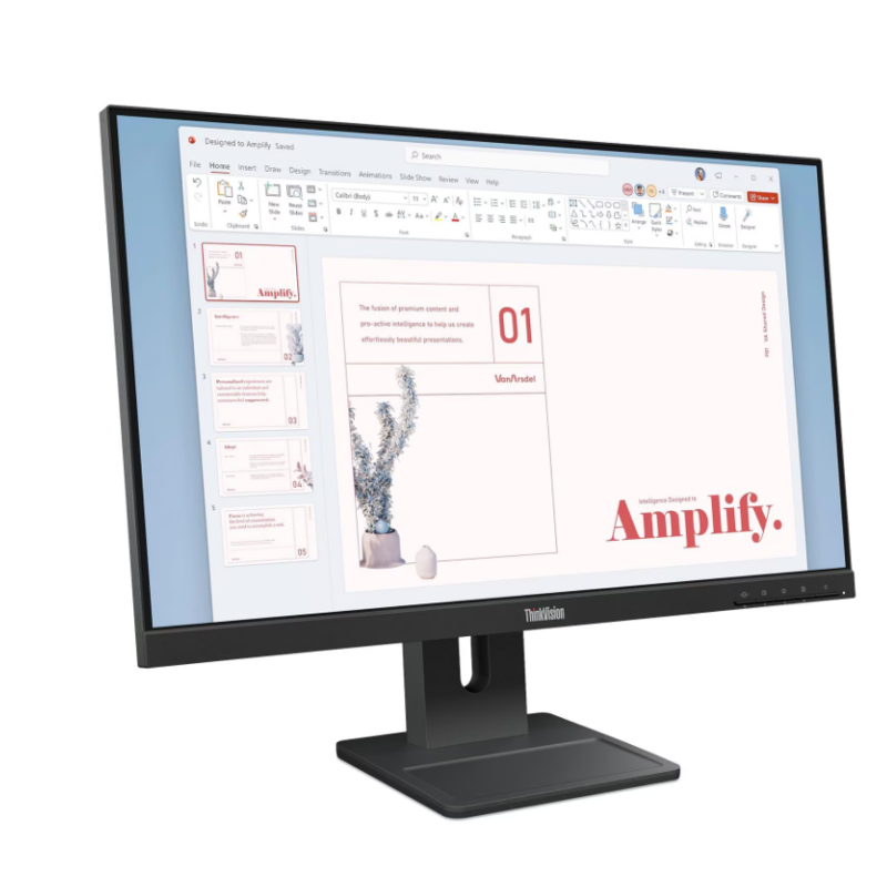 Монитор Lenovo 23,8" E24-40, 16:9, IPS, FHD, 4ms, 250cd, 100Hz, VGA, HDMI, DP, SPK, HAS арт. 64BAMAR1CB