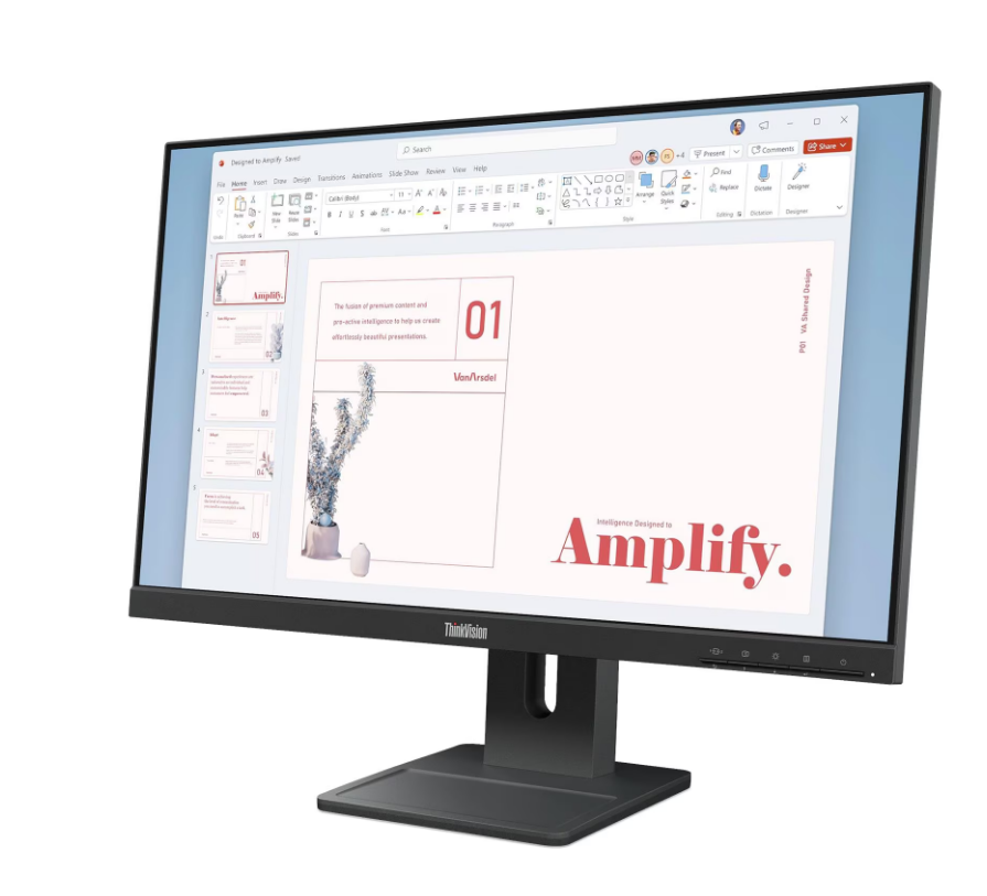 Монитор Lenovo 23,8" E24-40, 16:9, IPS, FHD, 4ms, 250cd, 100Hz, VGA, HDMI, DP, SPK, HAS арт. 64BAMAR1CB