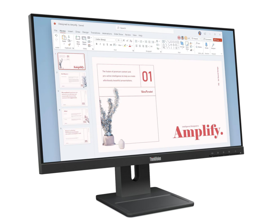 Монитор Lenovo 23,8" E24-40, 16:9, IPS, FHD, 4ms, 250cd, 100Hz, VGA, HDMI, DP, SPK, HAS арт. 64BAMAR1CB