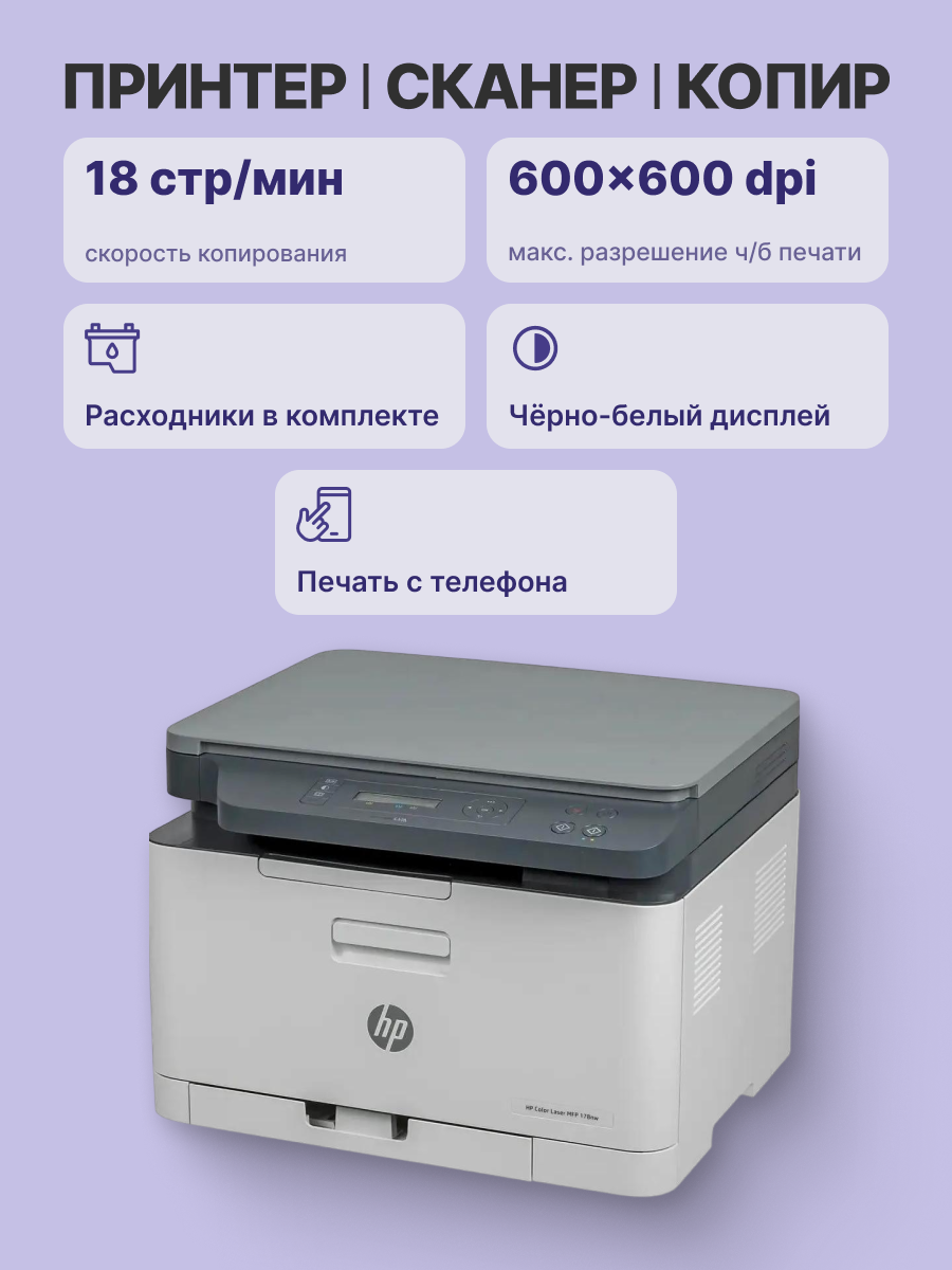 HP Color Laser MFP 178nw 4ZB96A