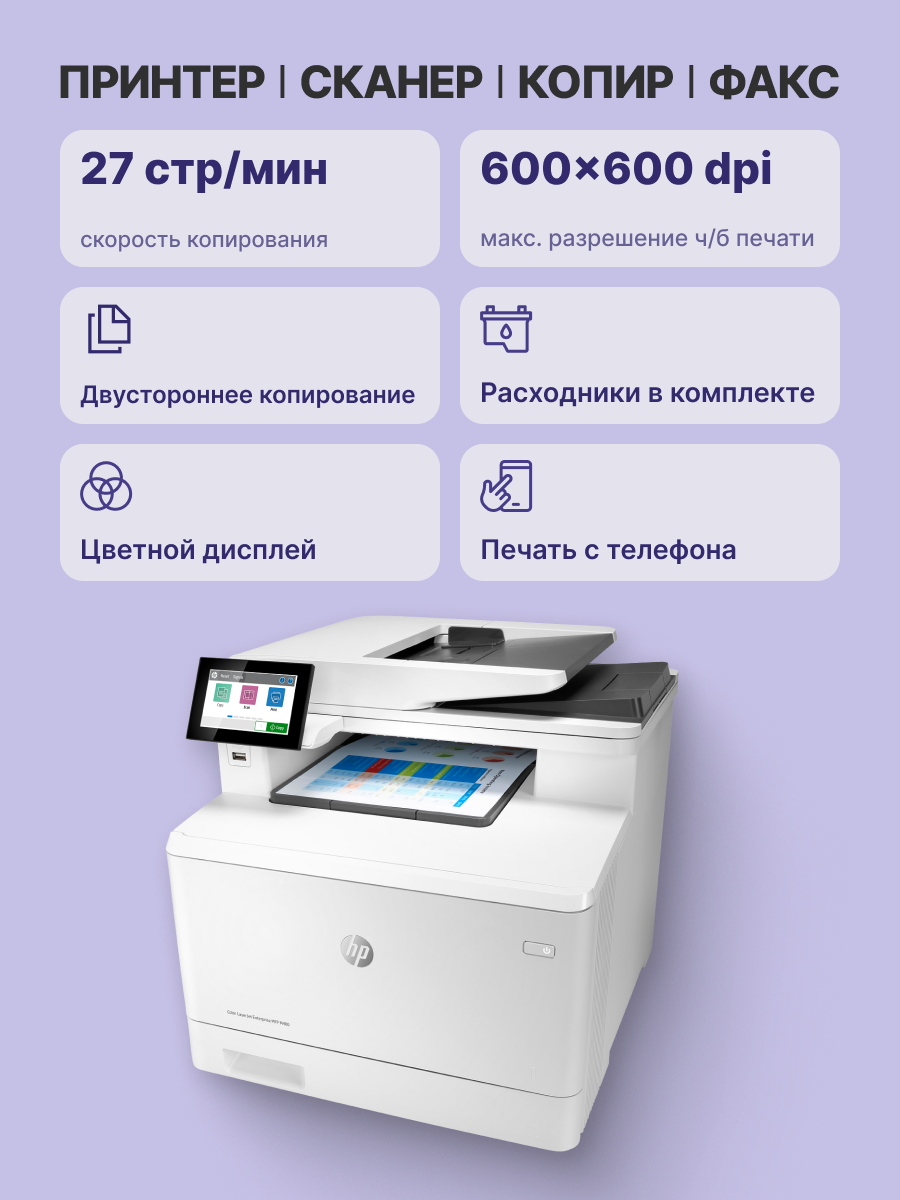 HP Color LaserJet Ent MFP M480f Printer 3QA55A