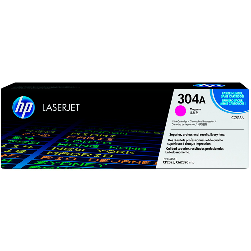 HP 304A Magenta Original LaserJet Print Cartridge (CC533A)